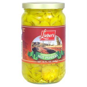 Lieber's Sandwich Slices Hot Peppers, 16 Oz