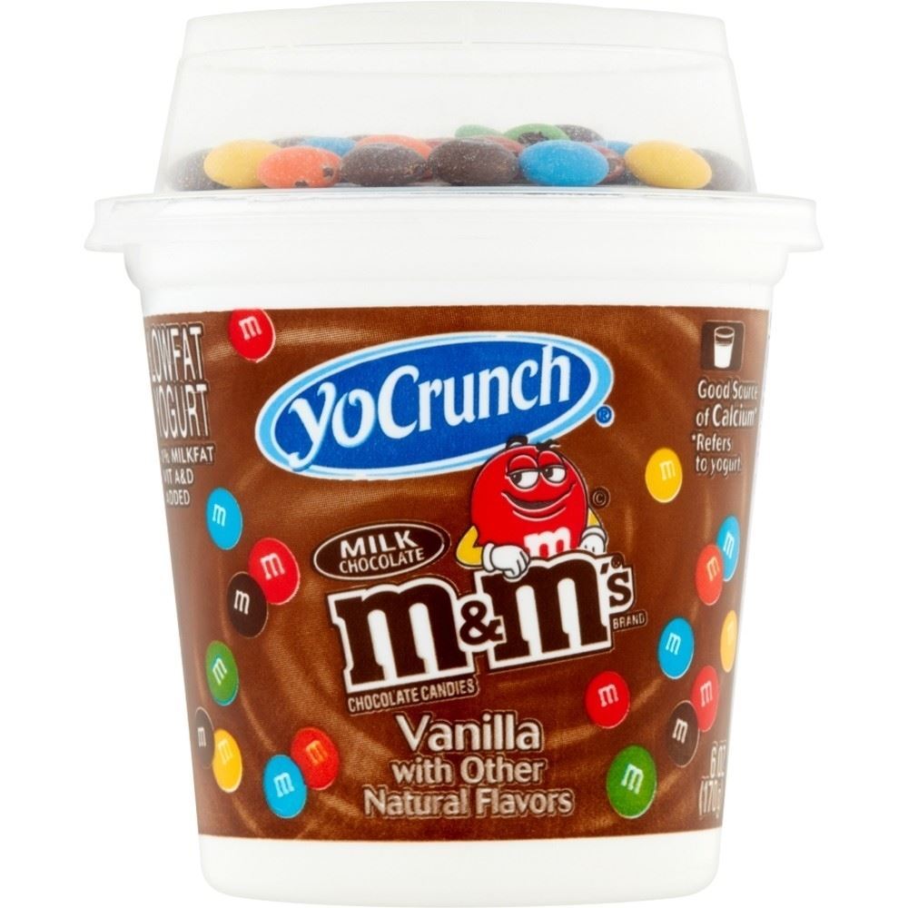 Yocrunch Vanilla With M&M's, 6 Oz