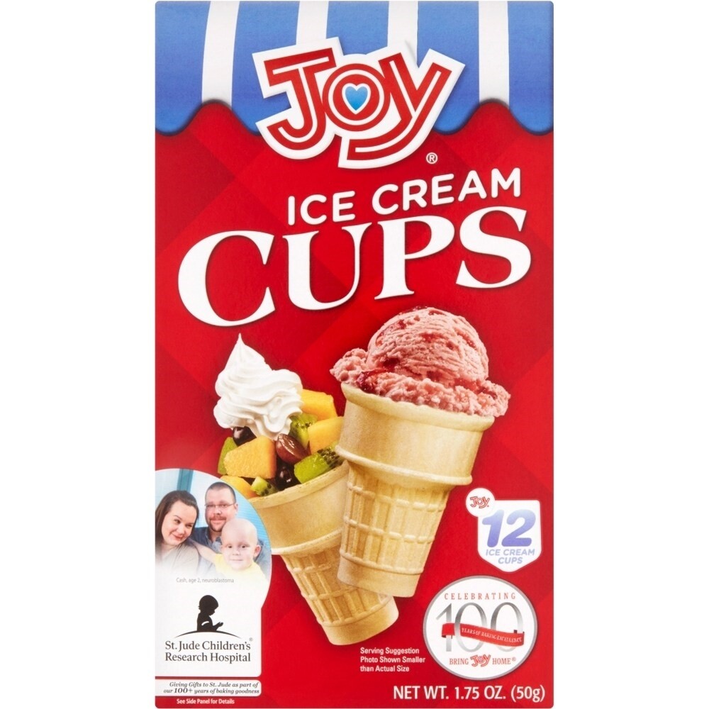 Joy Ice Cream Cups Cones, 12 Pack, 1.75 Oz