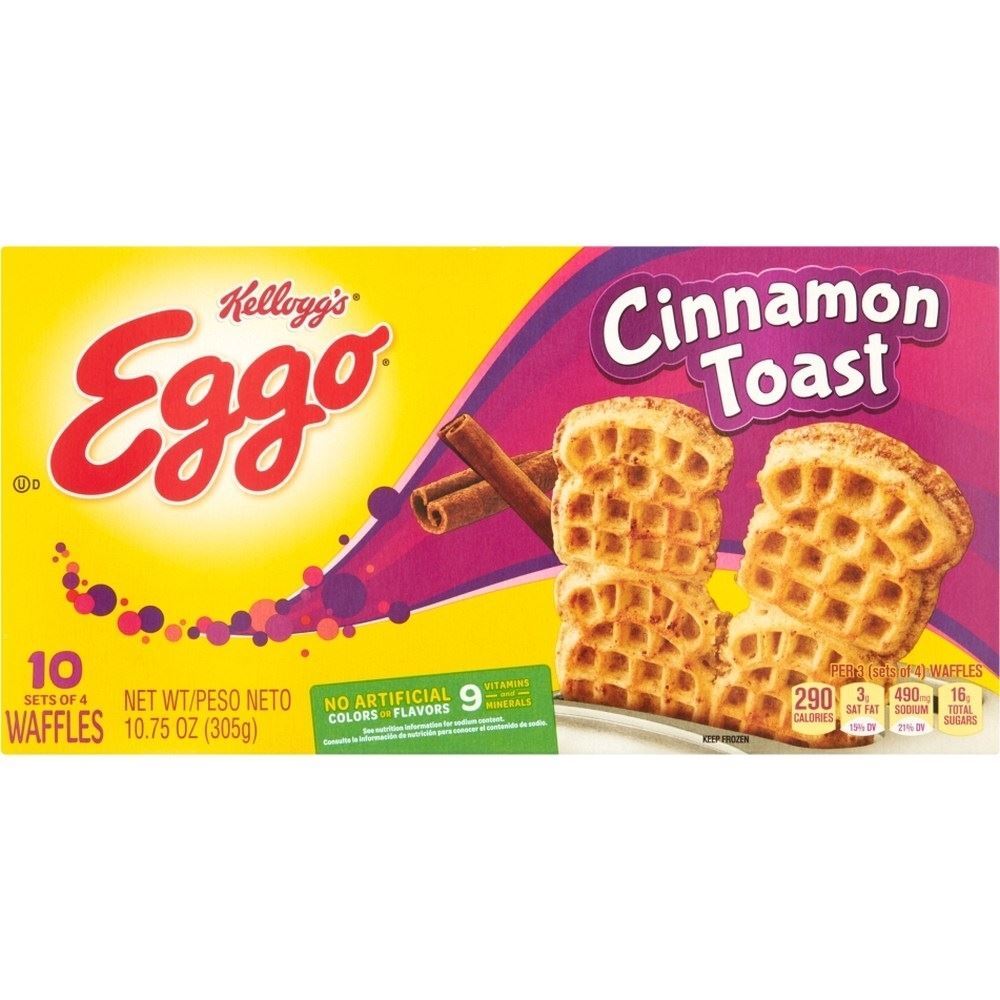 Kellogg's Eggo Waffles Cinnamon Toast, 10 Sets, 10.75 Oz