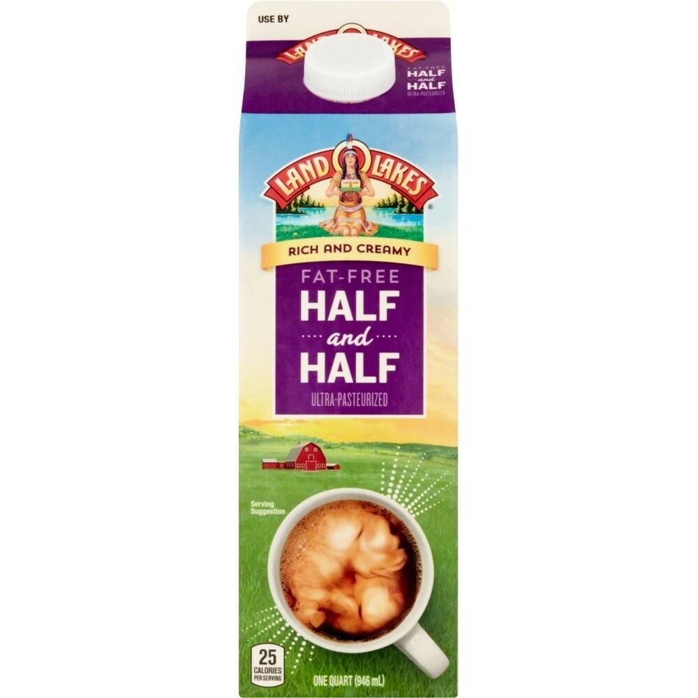 Land O Lakes Half and Half Fat Free Rich & Creamy, 32 Oz