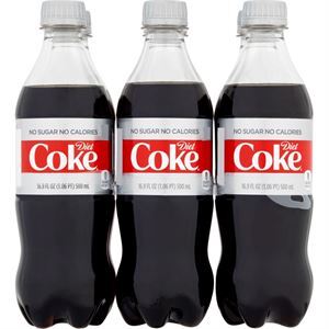 Coca Cola Coke, Diet, 6 Bottles, 16.9 Oz