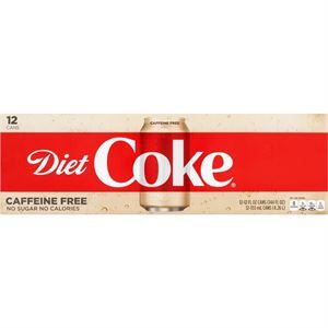 Coca Cola Diet Caffeine Free, 12 Cans, 12 Oz
