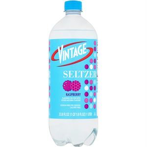 Vintage Seltzer, Raspberry, 33.8 Oz