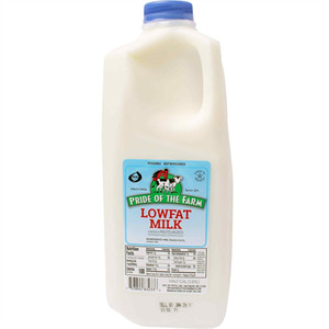 Pride Of The Farm Milk Low-fat,  1/2 Galon