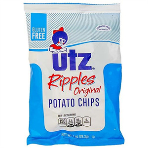 Utz Potato Chips Ripples Original, 1 Oz