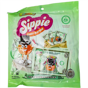 Zazers Sippie Candy Powder Assorted Money, 8.46 Oz