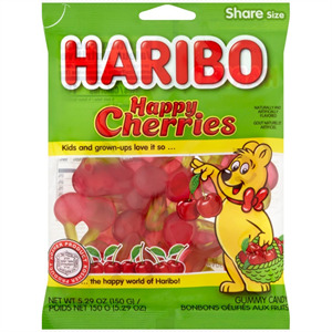 Paskesz Haribo Twin Cherries, 5.29 Oz