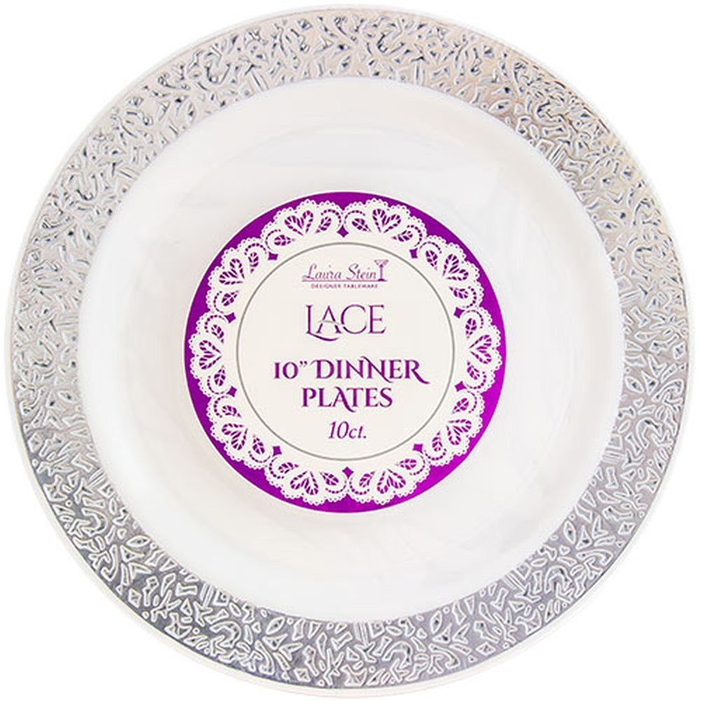 Laura Stei Laura Lace Dinner Plates 10", 10 Ct