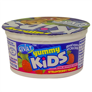 Givat Yummy Kids Strawberry Yogurt, 4 Oz