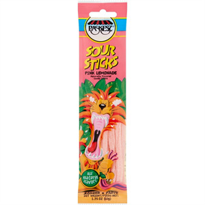 Paskesz Sour Sticks, Pink Lemonade, 1.75  Oz