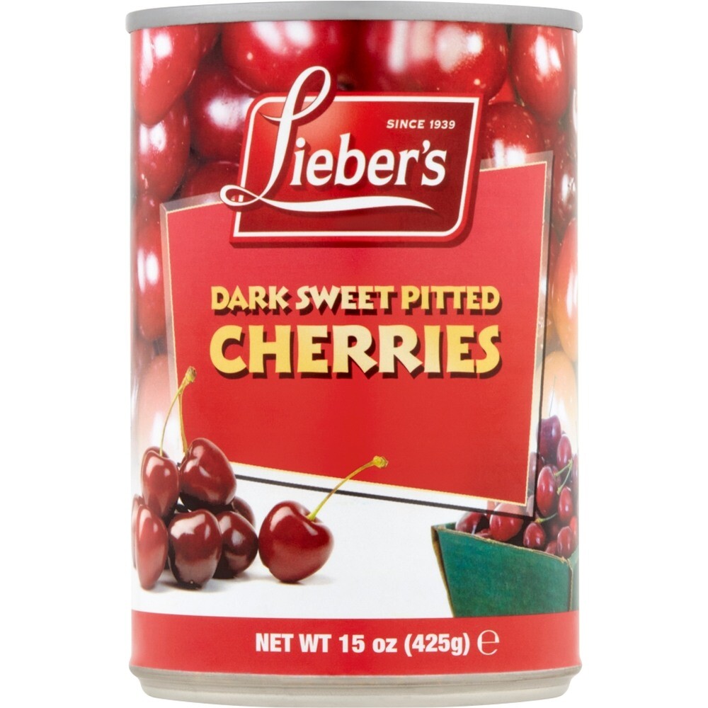 Lieber's Dark Sweet Pitted Cherries, 15 Oz