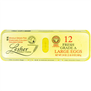 Lesher Fresh Grade A Large Eggs, 12 Large Eggs, 24 Oz