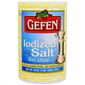 Gefen Iodized Salt, 26 Oz