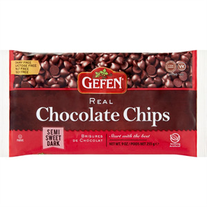 Gefen Chocolate Chips Semi Sweet Dark, 9 Oz