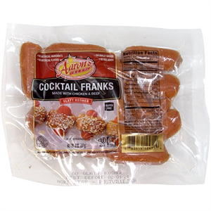 Aaron's Cocktail Frankfurters, 8 Oz