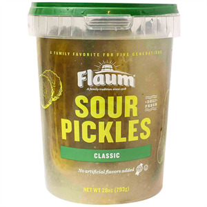 Flaum Sour Pickles, 28 Oz