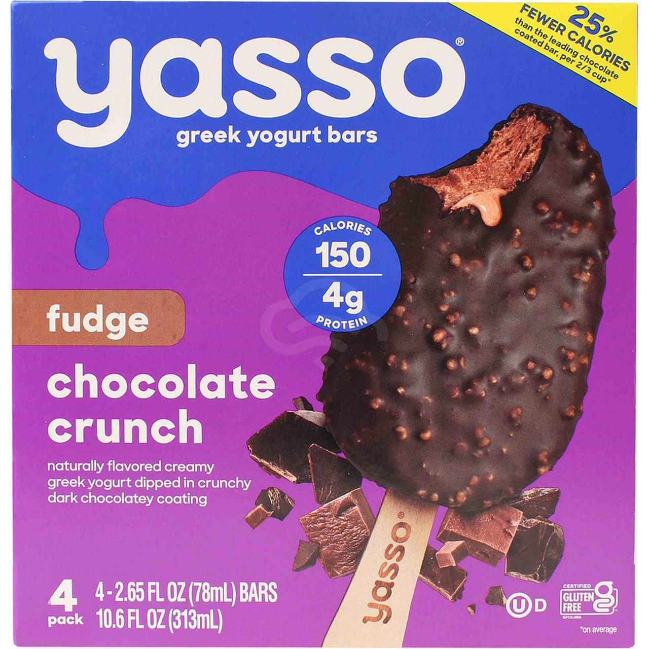 Yasso Bar Chocolate Crunch Yogurt Bars, 10.6 Oz